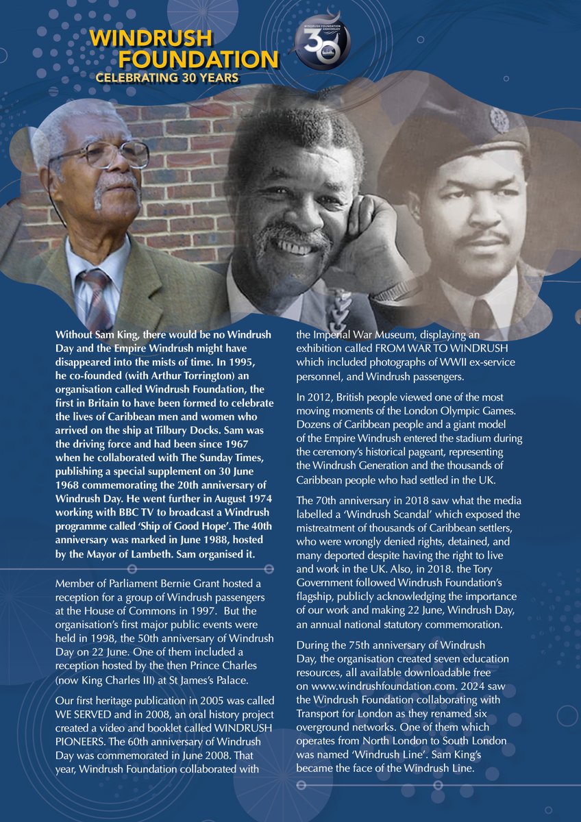 Windrush Foundation (@windrush1948) on Twitter photo WINDRUSH FOUNDATION
CELEBRATES 30 YEARS on Saturday 21 June from 6pm to 8.30pm to mark our 30th anniversary & outstanding contribution to the community since 1995. THE TAB CENTRE, 233 – 241 Lewisham High Street, London, SE13 6NQ
FREE TICKETS AVAILABLE
info@windrushfoundation.com WINDRUSH FOUNDATION
CELEBRATES 30 YEARS on Saturday 21 June from 6pm to 8.30pm to mark our 30th anniversary & outstanding contribution to the community since 1995. THE TAB CENTRE, 233 – 241 Lewisham High Street, London, SE13 6NQ
FREE TICKETS AVAILABLE
info@windrushfoundation.com