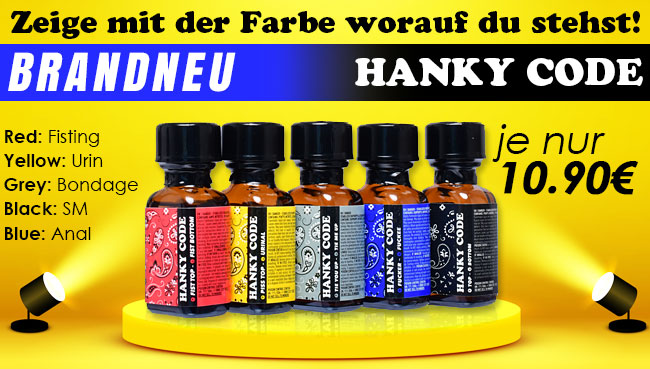 Gaymarkt's tweet photo. HANKY CODE - mehr als nur Duft
💣 https://t.co/8e9gX03bRc 💣
#gaymarkt #dvd #hankycode #fisting #bondage #poppers https://t.co/K0hDRXYyA8