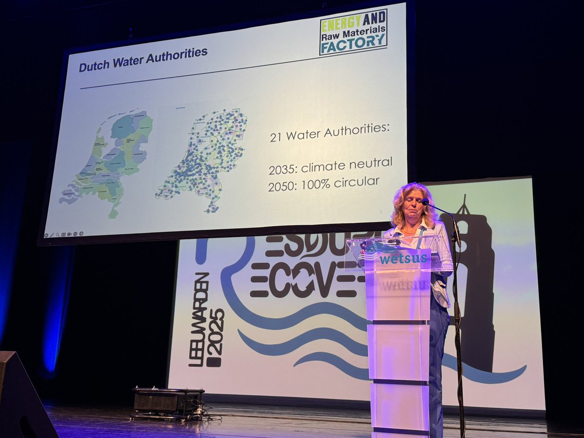 Who better to start #iwarr2025 the <a href="/CoraUijterlinde/">Cora Uijterlinde</a> from <a href="/STOWAwater/">STOWA</a> 
The Dutch water authorities are leading the field of resource recovery.