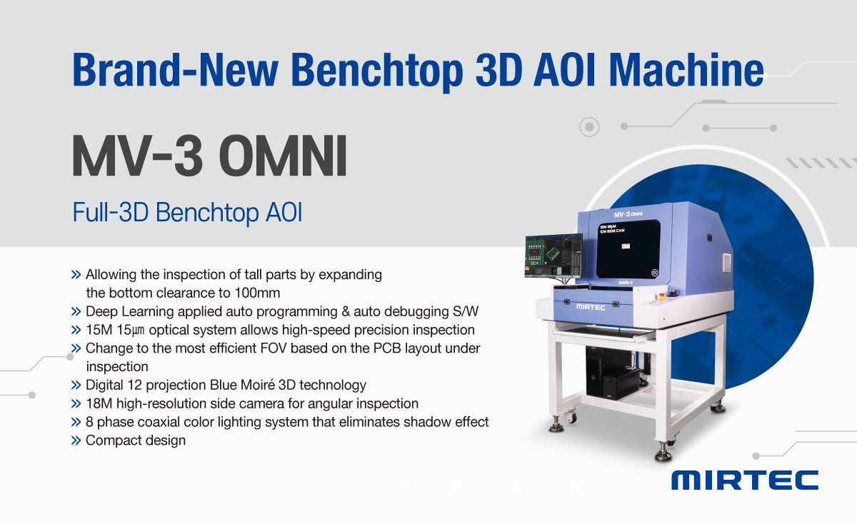 mirtecglobal's tweet photo. 🎉 Experience #MIRTEC's #Benchtop 3D #AOI System MV-3 OMNI MARKⅡ at #JPCA Show 2025 https://t.co/KYoYMJqWqY