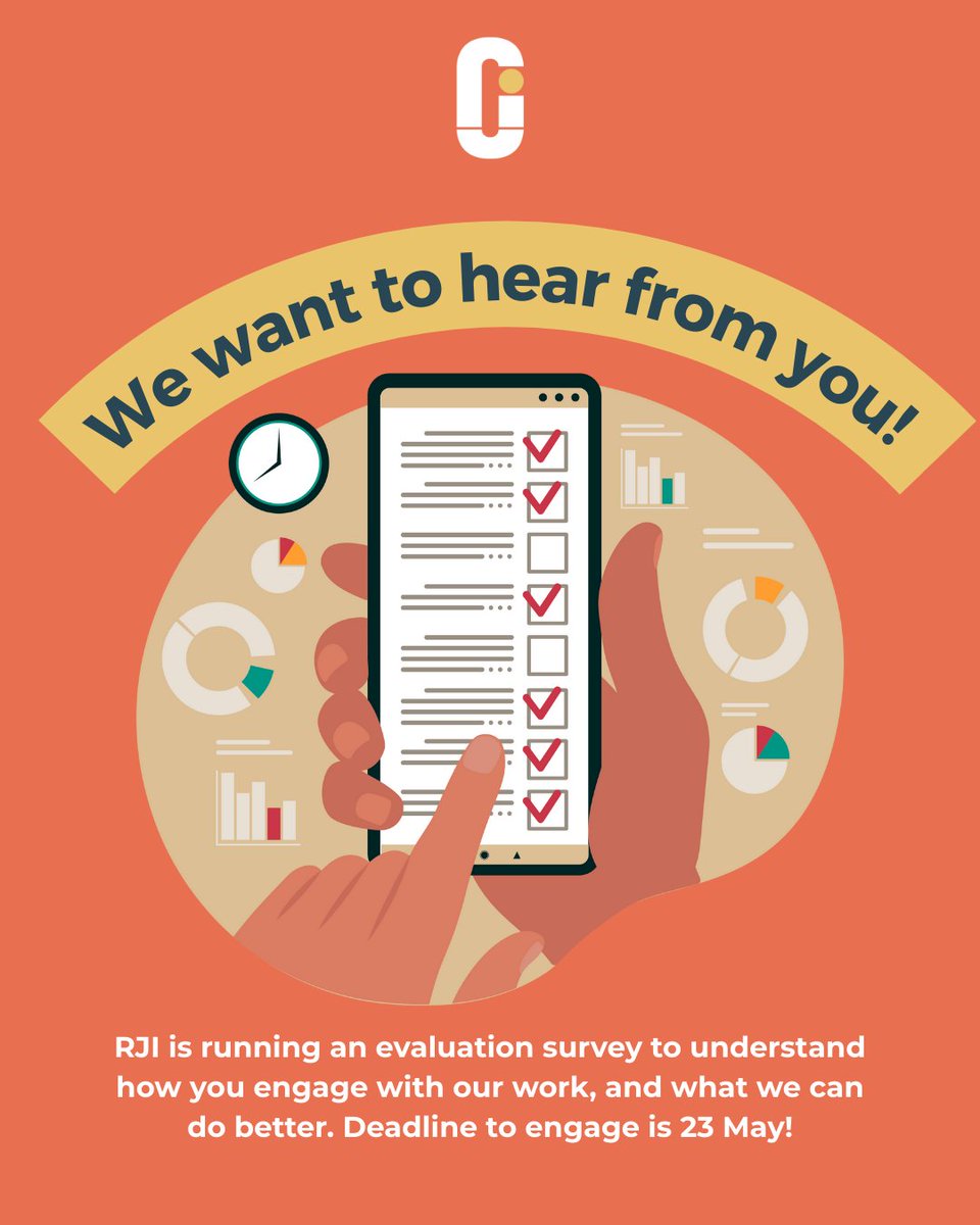 We're running a short evaluation to understand how people engage with RJI and what we can do better. 

A few spare minutes from you can help shape our future! 

📅 Deadline: 23 May to sign up, at which point we'll email our survey to complete. 🔗form.typeform.com/to/fvJX4rNU