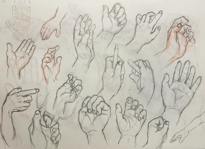 れんしう。手は苦手意識あるが描いてたら何かしら発見あるので良いなぁ。
咳酷いので今日もおとなしくしとく。 
