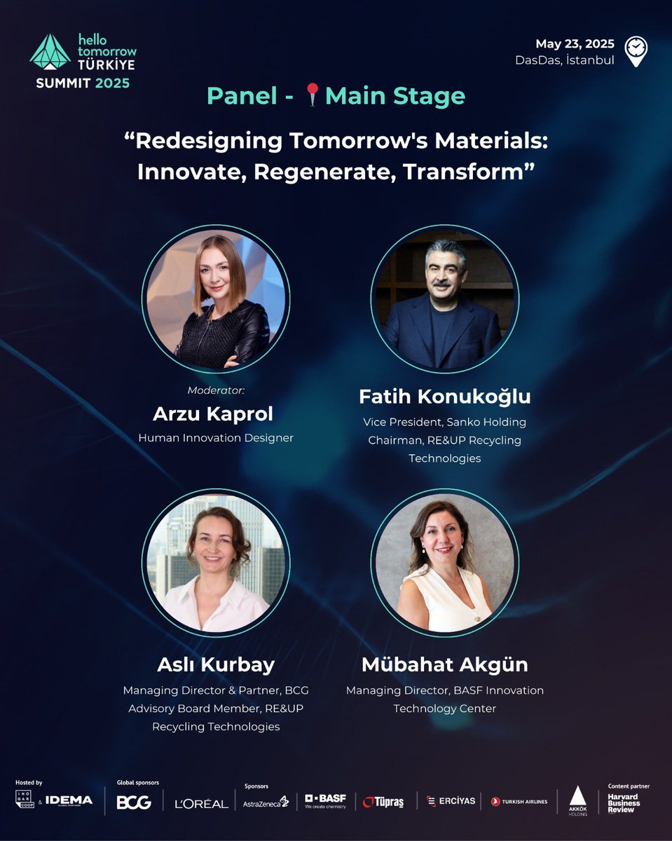 HTT Summit 2025’te geleceğin malzemeleri ile dönüşümü konuşmak üzere buluşuyoruz.
🗓️ 23 Mayıs 2025
📍Das Das İstanbul

hello-tomorrow.org.tr/hello-tomorrow…