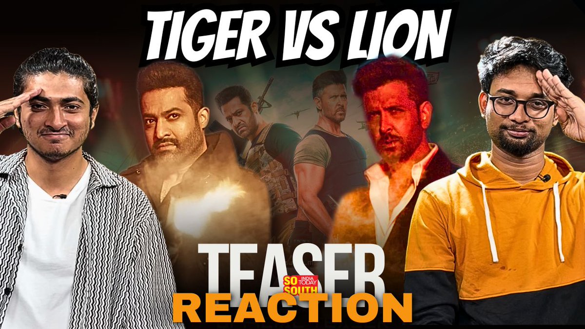 #War2Teaser | Here's the teaser reaction video for the high octane action film featuring <a href="/iHrithik/">Hrithik Roshan</a> and <a href="/tarak9999/">Jr NTR</a> . Taking the #YRFSpyUniverse forward, the film also features <a href="/advani_kiara/">Kiara Advani</a> . Check it out!
Link: youtu.be/AJyoXWMdmYM 
By: <a href="/ponnappa_sanjay/">Sanjay Ponnappa</a> <a href="/AcharyaMaruthi/">Maruthi Acharya</a>