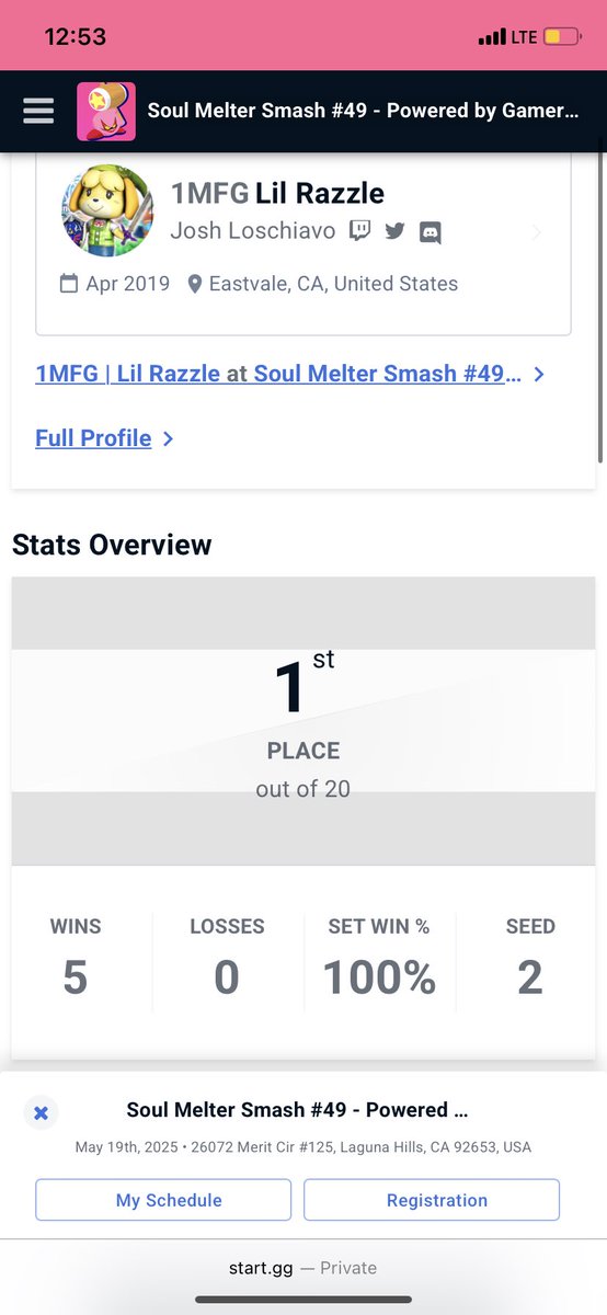 LilRazzle (@lilrazzlessb) on Twitter photo Nobody beats me 19 times in a row 🦅🦅🦅🦅🦅 First place at Soul Melter🏆<a href="/OMF_Gaming/">1MFGaming🔜???</a> another one for 1mfg 💣🏹 Nobody beats me 19 times in a row 🦅🦅🦅🦅🦅 First place at Soul Melter🏆<a href="/OMF_Gaming/">1MFGaming🔜???</a> another one for 1mfg 💣🏹