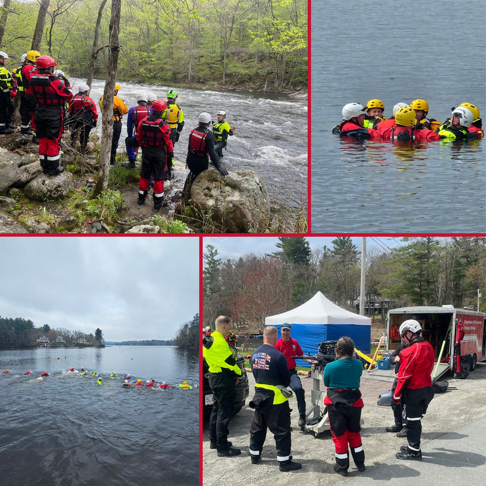 MassDFS's tweet image. #TechRescue Tuesday: The Massachusetts Firefighting Academy recently delivered the Surface Water Rescue Technician course in #OtisMA. We&apos;re heading into the time of year when water rescues are more common, and 16 firefighters honed their skills for these difficult scenarios.