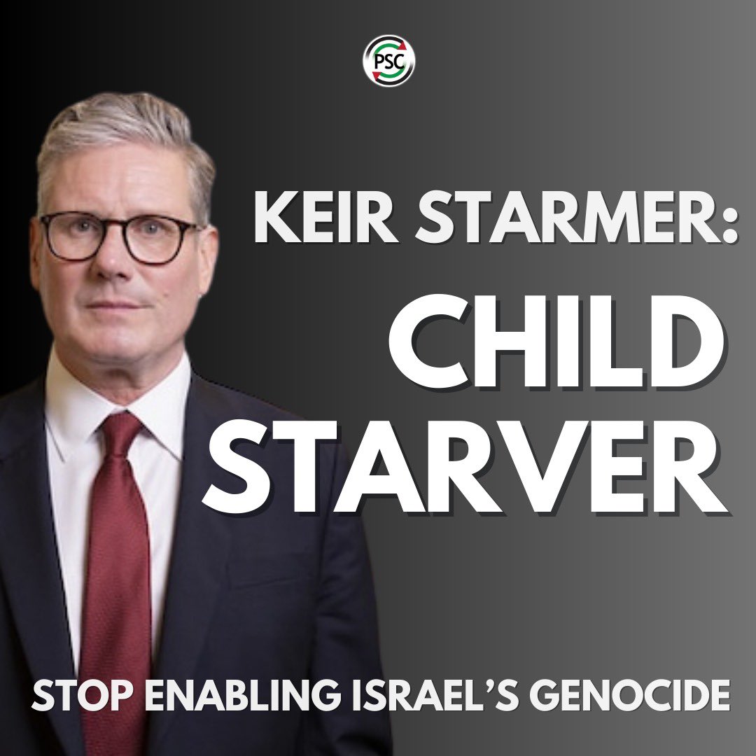 Palestine Solidarity Campaign (@pscupdates) on Twitter photo π¨ Tell Keir Starmer: Stop starving Palestinians
Right now, with the help of the British government, Israel is deliberately starving more than 2million Palestinians in the Gaza Strip
Demand Keir Starmer stops enabling this violence and #StopArmingIsrael: palestinecampaign.eaction.online/starmer-stop-sβ¦ π¨ Tell Keir Starmer: Stop starving Palestinians
Right now, with the help of the British government, Israel is deliberately starving more than 2million Palestinians in the Gaza Strip
Demand Keir Starmer stops enabling this violence and #StopArmingIsrael: palestinecampaign.eaction.online/starmer-stop-sβ¦