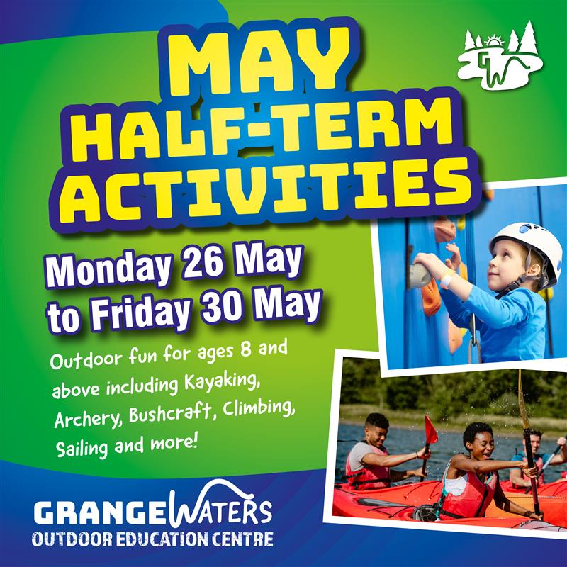 Looking for things to do during next week's half-term?

Head to Grangewaters to enjoy a range of fun outdoor activities on land and water!

To book a session, visit: orlo.uk/tgdsE