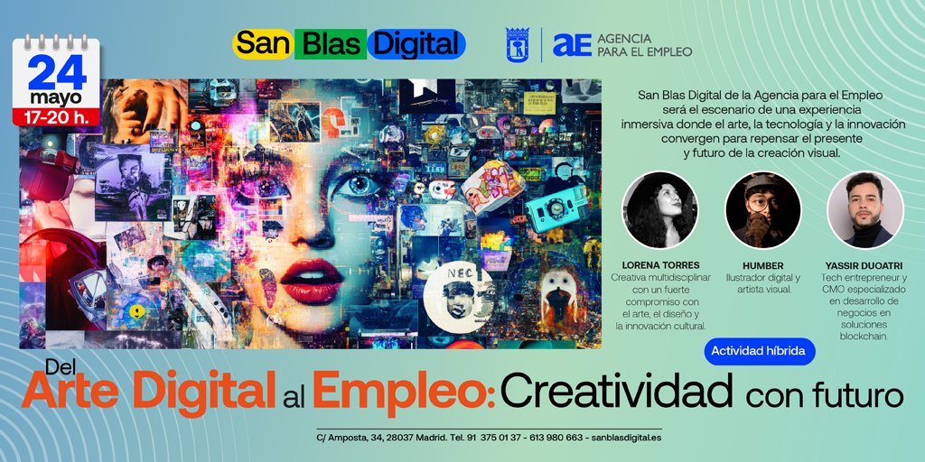 Del arte digital al empleo: Creatividad con futuro 

Seremos el escenario de una experiencia inmersiva donde el arte, la tecnología y la innovación convergen para repensar el presente y futuro de la creación visual.

⬇️Apúntate gratis aquí⬇️

sanblasdigital.es/actividad/del-…