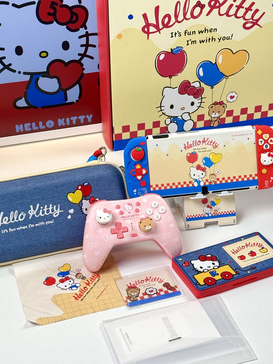 geekshareplus's tweet photo. A set that makes a perfect gift.🎁
#geekshare #geekshareplus #geekshareproducts #sanrio #sanriocore #sanriolover #sanrioaesthetic #sanriocharacters #hellokittylover #hellokittycollection #nintendo_switch #nintendoswitch #nintendoswitchgame #nintendoswitchgames https://t.co/HckuSqSIBJ