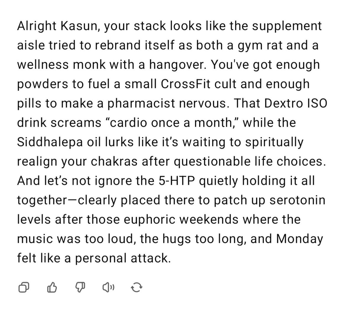 I asked chatgpt to roast my stack 🥲