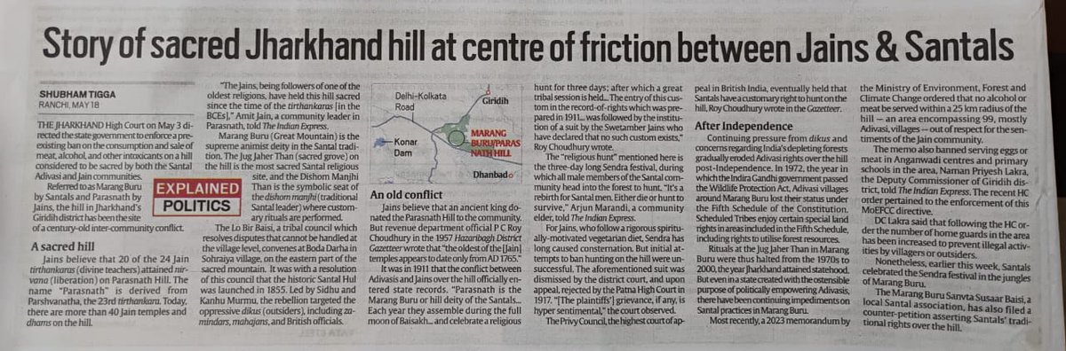 The Santhal Indigenous community's long-standing cultural, spiritual, and ecological connection to Marang Buru is a powerful affirmation of their rightful claim to the land. 
<a href="/HemantSorenJMM/">Hemant Soren</a>
<a href="/unpfii/">UNPFII_Chairs18</a> 
<a href="/aippnet/">Asia Indigenous Peoples Pact (AIPP)</a>