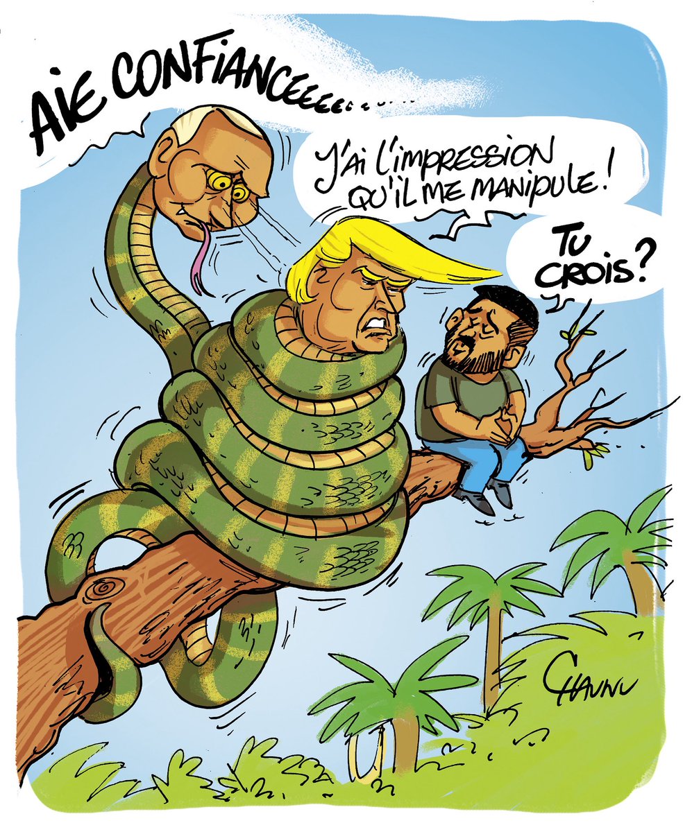 EmmanuelChaunu's tweet photo. Mon #dessin publié aujourd’hui dans @ouestfrance : l’entretien entre Donald Trump et Vladimir Poutine #actu #ukraine https://t.co/7T8aqbEE0R