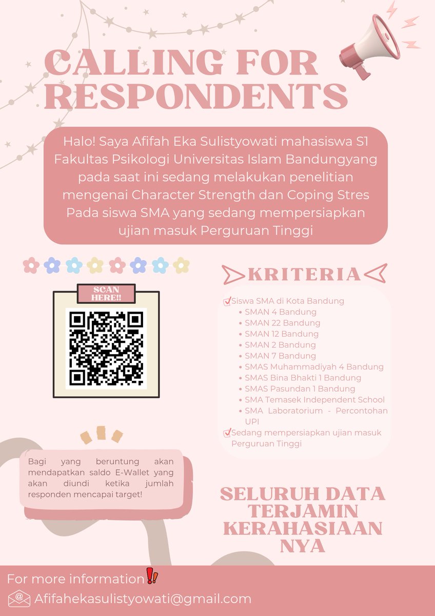 ipehehehe_'s tweet photo. Haloo temen-temen, disini adakah anak SMA dari Kota Bandung? Kebetulan aku lagi nyari responden dan agak spesifik untuk sekolahnya. Buat kriterianya ada di bawah yaaa. Kalau mau barter kuesioner rep ajaa, nanti aku DM. Makasihh🥹🫶🏻

https://t.co/3yT5uB44Fm https://t.co/HfadMbUcS4