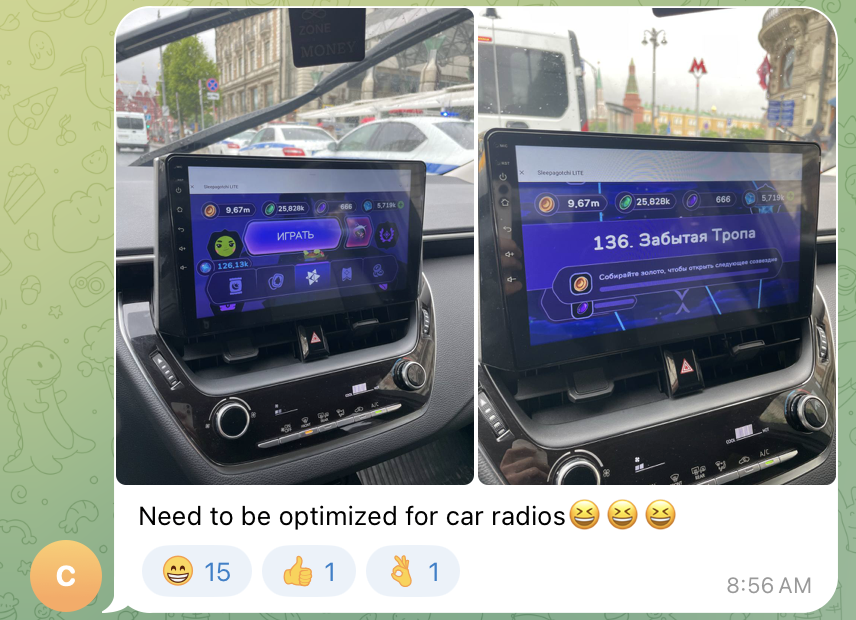 bro really playing Sleepagotchi LITE in rush hour 😭