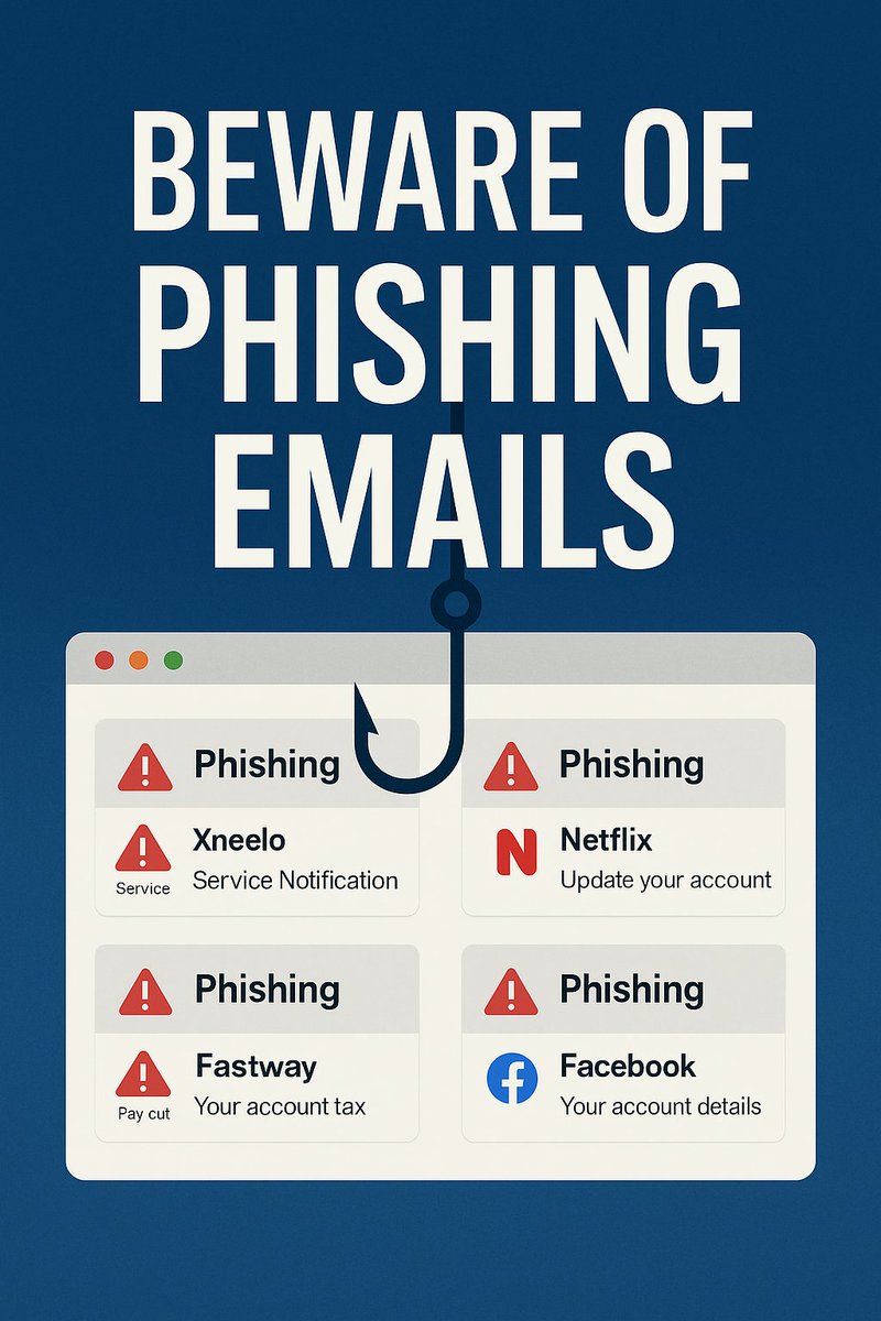 DiGwork's tweet image. Examples of Current Email Phishing Cyber Attacks stormwarning.co.za/index.php/home…