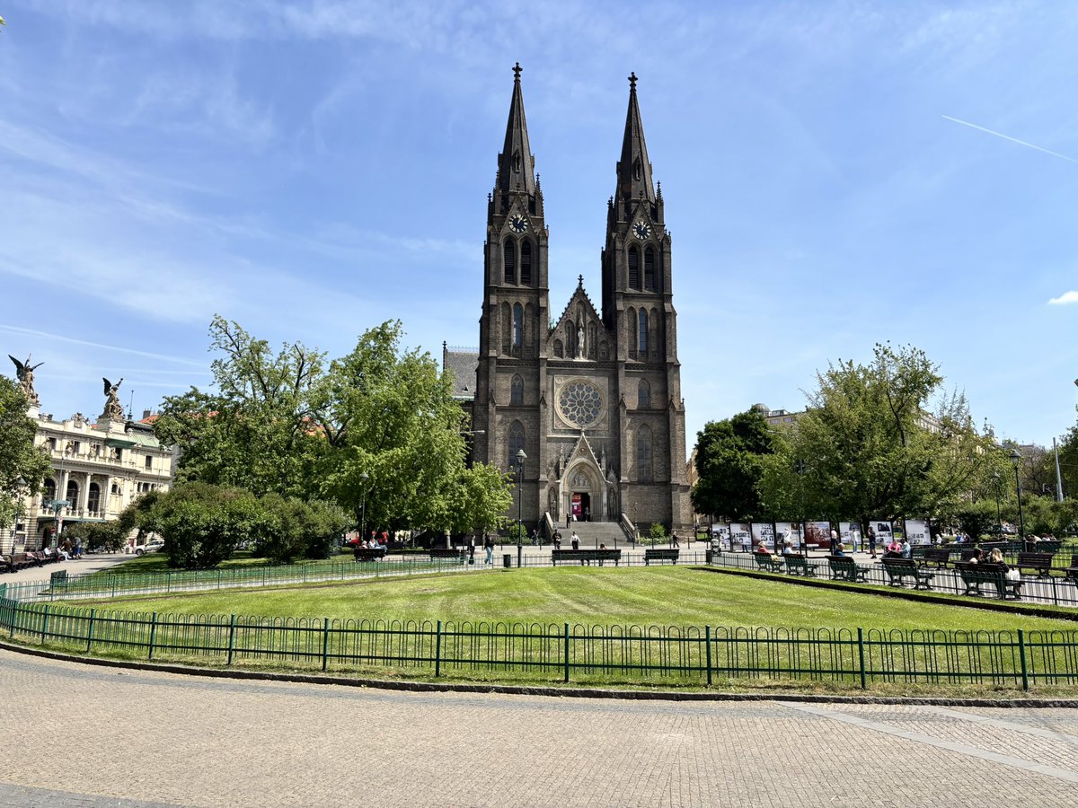 peacewalk2015's tweet photo. Namesti Miru or Peace Square, one of the many places on the Prague Peace Trail put together by the Quakers in Prague. https://t.co/SwxMWSD3cs