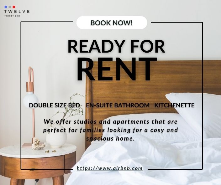 twelvethirtyltd's tweet photo. Ready for Rent – Your Ideal Long-Term Stay in Style!
This modern studio is perfect for extended stays, offering a comfortable bathroom, functional kitchenette, and minimalist design that creates a cosy, contemporary space to call home. https://t.co/mhrl7A2me9