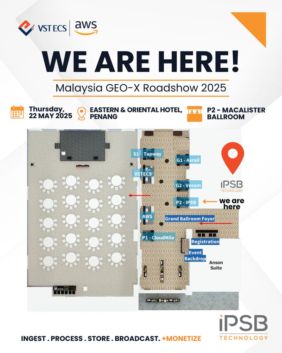 IPSBTechnology's tweet photo. Two days to go! 🚀 Meet the IPSB Technology experts at Malaysia GEO-X Roadshow 2025 in Penang!  

 Join our session for valuable insights🥇

Excited to connect and explore how we can help your organization thrive digitally! See you there! 

 #aws #AWSUntukMalaysia #ipsb #cloud https://t.co/KJI6nKmz9s