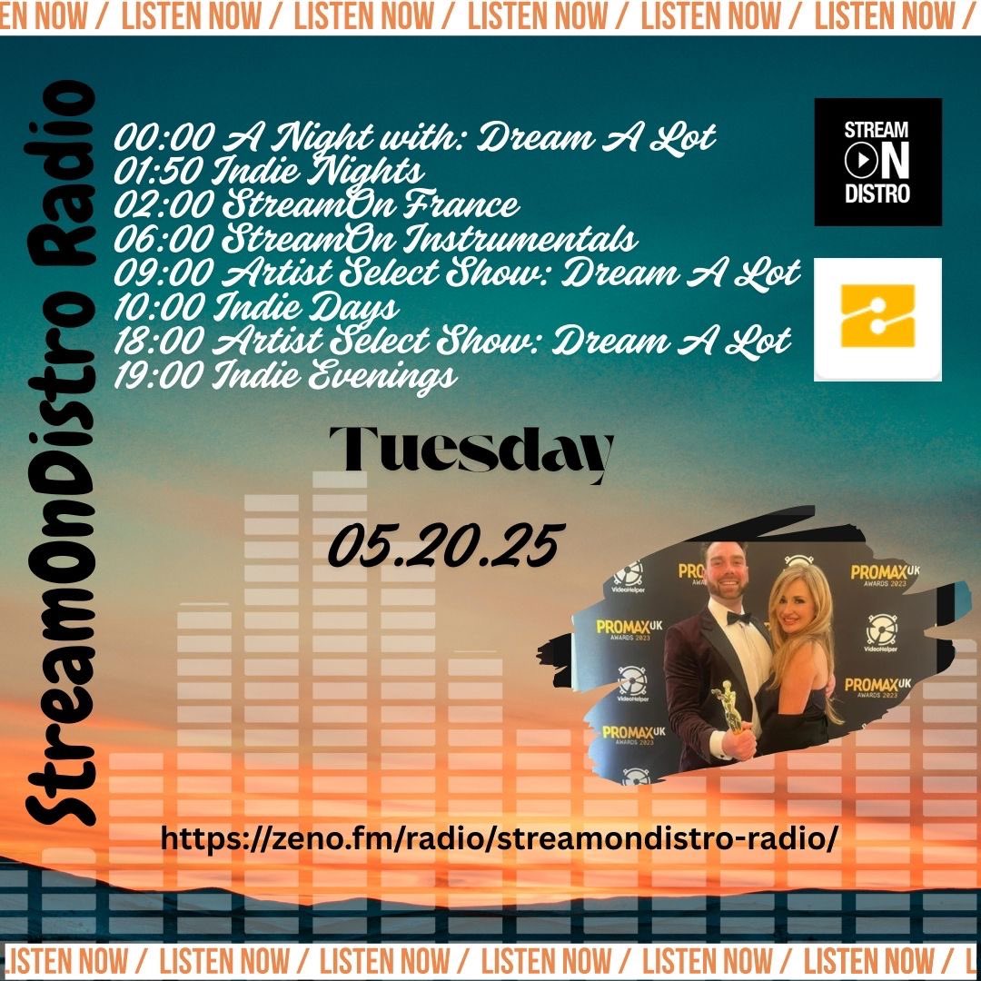 StreamOnDistro music distribution 
Sharing our artists music with the world 
zeno.fm/radio/streamon…
Today’s Artist Select Show
<a href="/DreamALotSync/">Dream A Lot</a> 
#tuesdayvibe #Tuesday #Radio #Music #Distribution #Spotify #AppleMusic