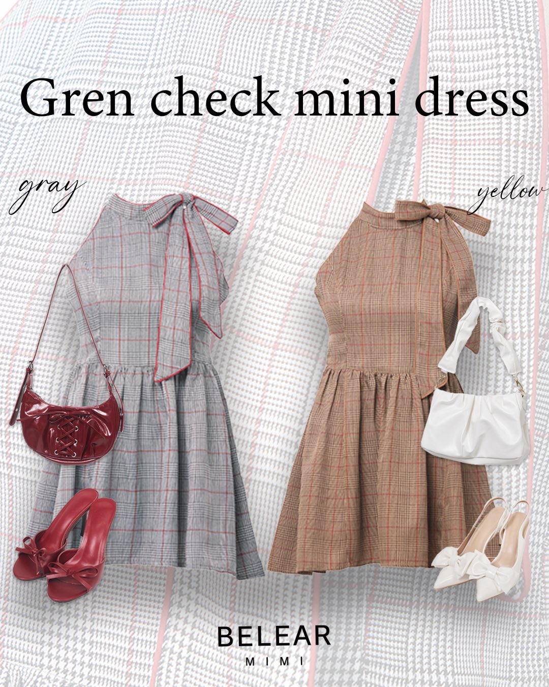 BELEAR MIMI (ベリアミミ) ローズヘムミニワンピース ダークグレー BELEAR MIMI| atone shops