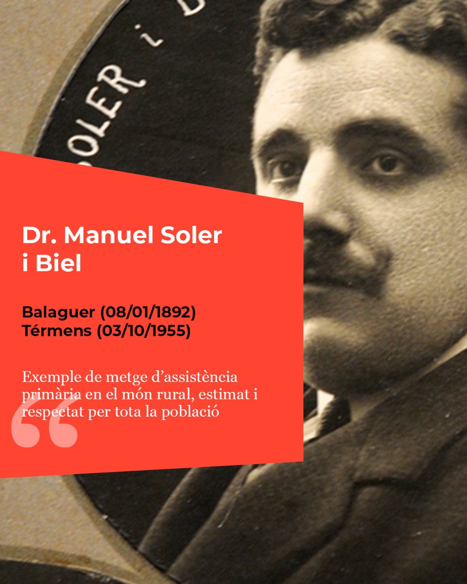 MHMedicinaCat's tweet image. 👨⚕️Manuel Soler i Biel (1892-1955) va ser l'xemple de metge d’assistència primària en el món rural, estimat i respectat per tota la població.
👉ja.cat/EB7FO