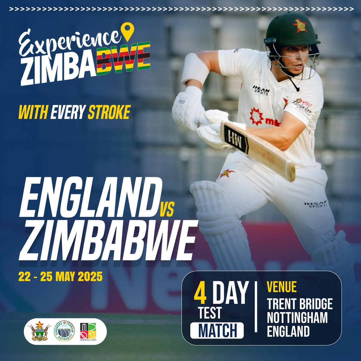#ZimBho👍 (@zimbho_official) on Twitter photo Experience Zimbabwe with every stroke at Trent Bridge, Nottinghamshire! The Chevrons will take on the Three Lions from 22 – 25 May 2025.
Secure your ticket on: tickets.trentbridge.co.uk/selection/even…
#ZIMvENG
#ExperienceZimbabwe
#ZimBho
#ReturnOfTheChevrons
#ZimCricket
#SportsTourism
<a href="/nqobymc/">tshelington</a> Experience Zimbabwe with every stroke at Trent Bridge, Nottinghamshire! The Chevrons will take on the Three Lions from 22 – 25 May 2025.
Secure your ticket on: tickets.trentbridge.co.uk/selection/even…
#ZIMvENG
#ExperienceZimbabwe
#ZimBho
#ReturnOfTheChevrons
#ZimCricket
#SportsTourism
<a href="/nqobymc/">tshelington</a>