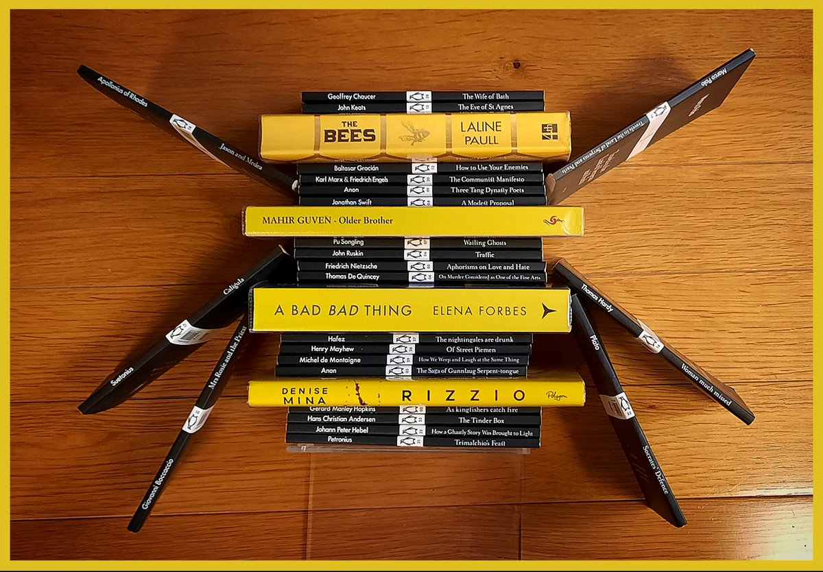 Today is #WorldBeeDay so we made a bee out of books and now we're buzzing. 🐝