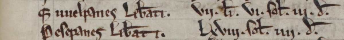 LukeDaly99's tweet image. One for the #latinists and #medievalists out there. Having difficulty with this expense from 13th century Canterbury Priory:
- Suuelpanes
- Pesepanes
Cannot find a translation! Please help!!