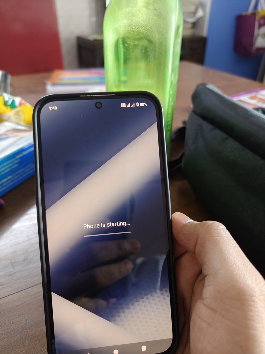 291195sc's tweet photo. @nothing My phone nothing 2 got stucked since more than 2 hours after having update installed 
Kindly solve this issue asap https://t.co/GsEvllbFYj