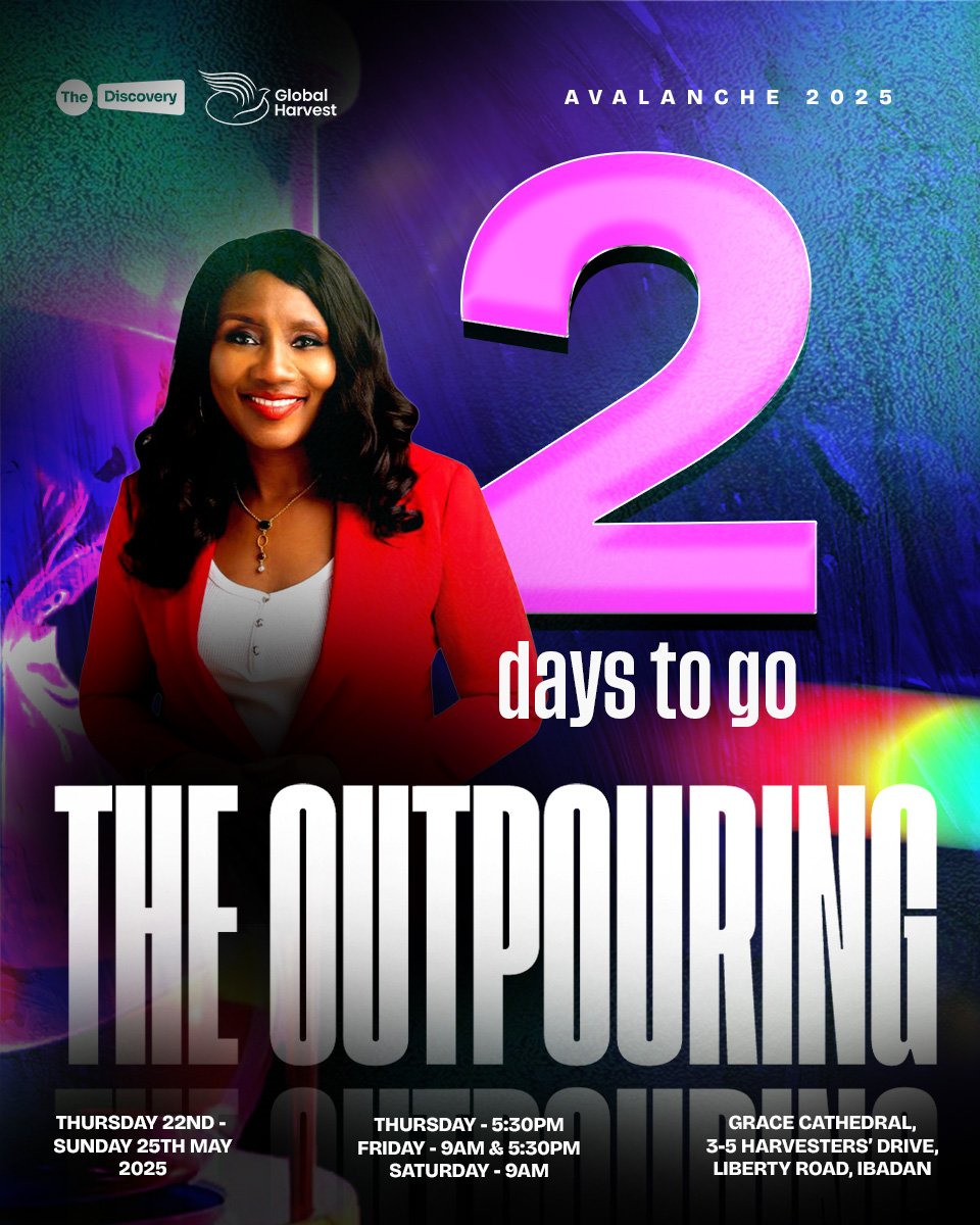ddiscoveryclan's tweet photo. 🔥 Just 2 DAYS TO GO! 🔥
Get ready to experience a divine shift like never before at The Outpouring

Hearts will ignite, faith will rise, and lives will be transformed as we gather in unity to encounter God’s presence. 🙌🔥 https://t.co/XuqAFJeBD2
