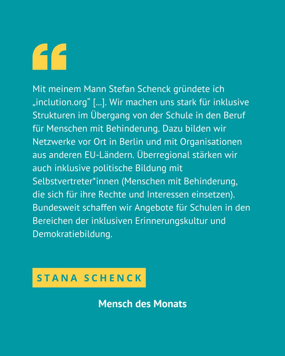 Initiative kulturelle Integration (@iki_integration) on Twitter photo Unser #MenschdesMonats: Stana Schenck <a href="/stanasche/">Stana Schenck</a>, Akteurin für inklusive Erinnerungskultur und Bildung <a href="/WirfuerVielfalt/">WirFürVielfalt.de 🔴🟠🟡🟢🟣</a> im Interview➡️kulturelle-integration.de/2025/05/01/sta… Unser #MenschdesMonats: Stana Schenck <a href="/stanasche/">Stana Schenck</a>, Akteurin für inklusive Erinnerungskultur und Bildung <a href="/WirfuerVielfalt/">WirFürVielfalt.de 🔴🟠🟡🟢🟣</a> im Interview➡️kulturelle-integration.de/2025/05/01/sta…