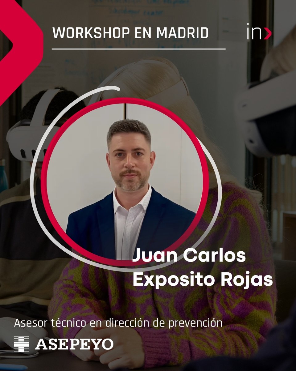 ¡Empieza la cuenta atrás! Quedan menos de 3 días para nuestro workshop junto a <a href="/Meta/">Meta</a>.

Con el testimonio de Juan Carlos Exposito, asesor técnico dirección de prevención en <a href="/Asepeyo/">Asepeyo</a> conoceremos el impacto de la VR en la optimización de procesos y la reducción de riesgos laborales.