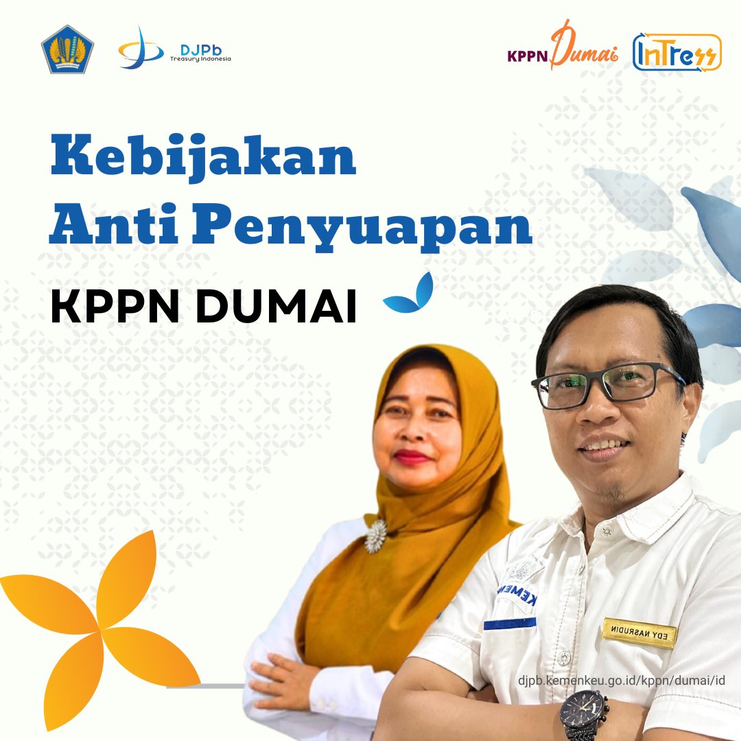 kppndumai's tweet photo. [ISO SMAP 9001:2016]

KPPN Dumai sudah bersertifikat Sistem Manajemen Anti Penyuapan (SMAP) ISO 37001:2016 sejak tahun 2024. Sebagai wujud komitmen KPPN Dumai terhadap Anti Penyuapan, KPPN Dumai merumuskan serta mengimplementasikan kebijakan Anti Penyuapan KPPN Dumai. https://t.co/zu7LpFDtYT