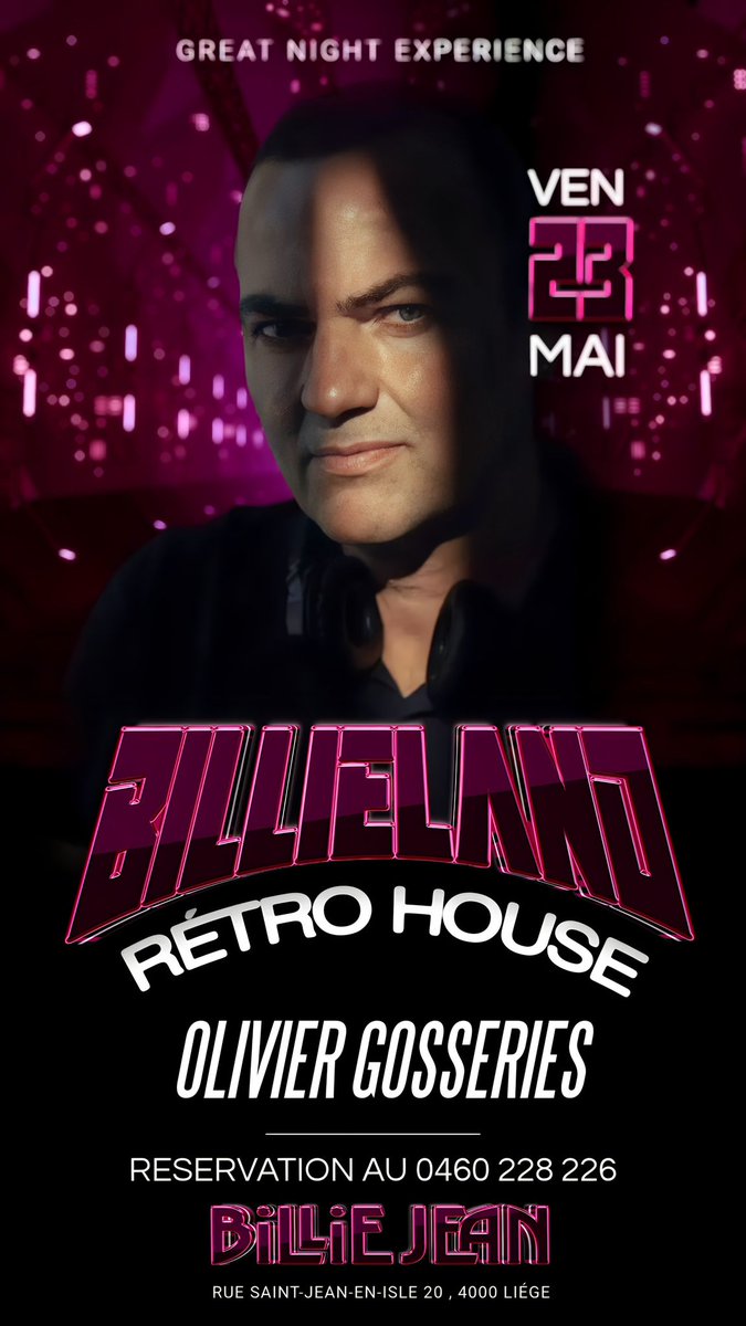 OGosseries's tweet photo. Ce vendredi 23.05.25, ça se passe au Billie Jean à Liège, à partir de minuit, pour un gros dossier #RetroHouse. C'est Jona B qui fera la 2e partie de nuit. Cela s'annonce chaleureux😎💥 https://t.co/Rc51hjvvNk