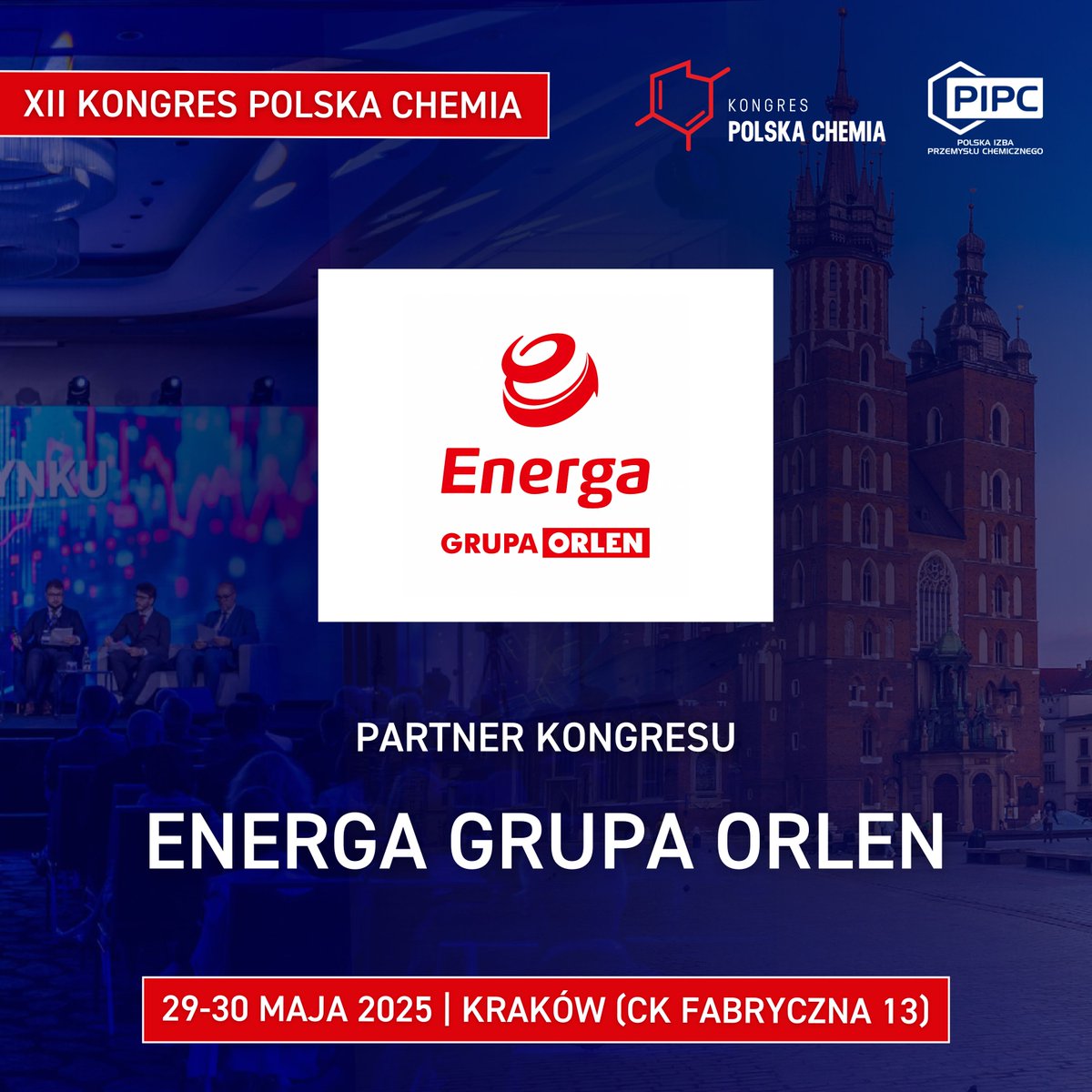 🤝 Mamy zaszczyt poinformować, że
Energa Grupa ORLEN została Partnerem XII Kongresu Polska Chemia!  

👉 Przejdź na stronę wydarzenia: kongrespolskachemia.pl 

🎯 Poznaj agendę: kongrespolskachemia.pl/agenda/
 
🎟️ Nie czekaj i zarejestruj się już teraz! rejestracja.kongrespolskachemia.pl/rejestracja