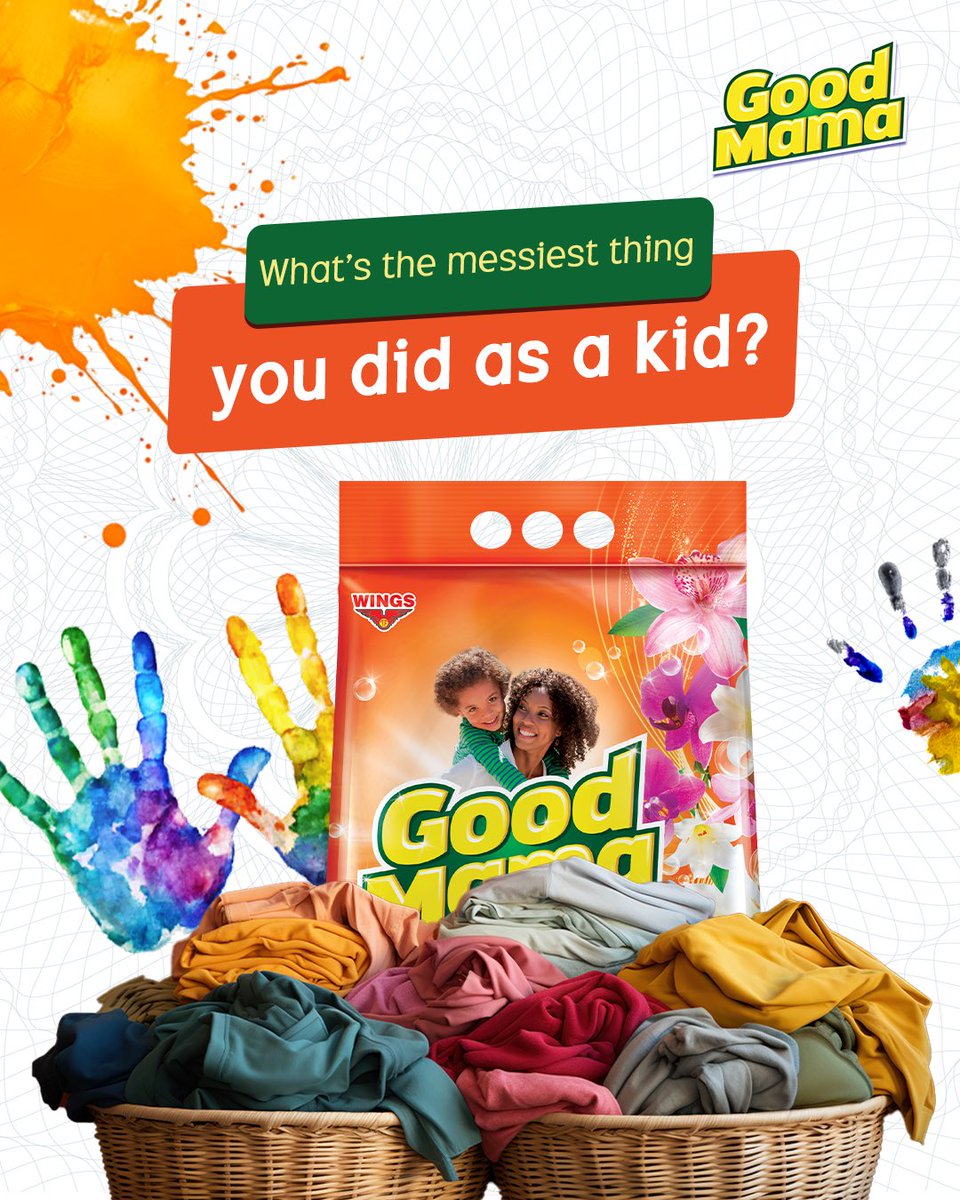 GoodMamaNigeria's tweet photo. Tell us in the comments!
#GoodMama #Detergent #Children #Kids #ExtraClean #ExtraFresh https://t.co/7by3p8IZFs