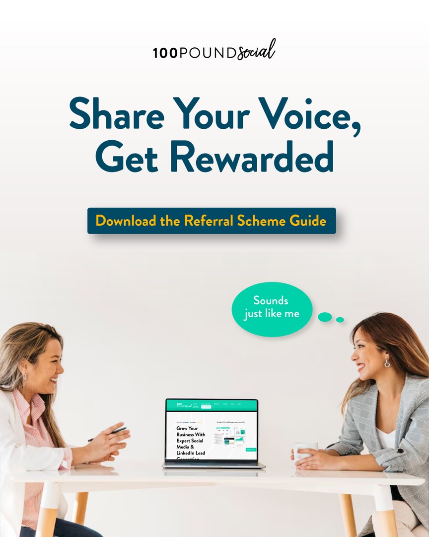 If #100PS has made your #SocialMedia life easier, why not #ReferAFriend and get rewarded?  

When you refer a friend to us:

✅ They get 20% off their first month
✅ You earn 15% of their subscription payments for as long as they are our client 

👉 heyor.ca/ZZK74d