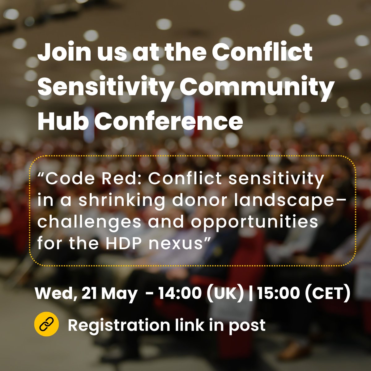 International Alert (@intalert) on Twitter photo 🔔Join us this Wed with <a href="/swisspeace/">swisspeace</a> at the online panel on how #humanitarian, #development and #peacebuilding sectors can collaborate to deliver effective programmes in new funding realities for international aid. <a href="/CSC_Hub/">Conflict Sensitivity Community Hub</a>
🗓️21 May
🕐2pm UK | 3pm CET
🔗bit.ly/4dsEs9C 🔔Join us this Wed with <a href="/swisspeace/">swisspeace</a> at the online panel on how #humanitarian, #development and #peacebuilding sectors can collaborate to deliver effective programmes in new funding realities for international aid. <a href="/CSC_Hub/">Conflict Sensitivity Community Hub</a>
🗓️21 May
🕐2pm UK | 3pm CET
🔗bit.ly/4dsEs9C