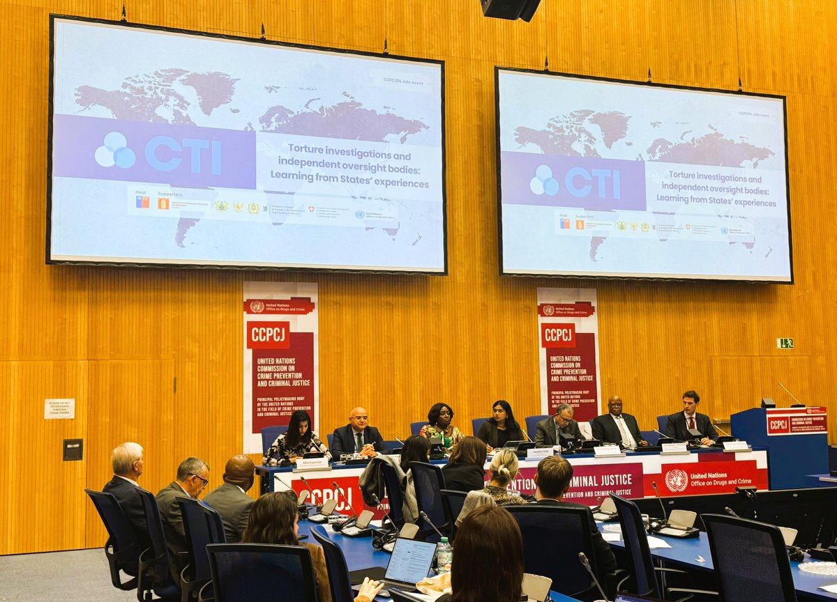 cti_uncat's tweet image. At CTI&apos;s #CCPCJ34 side-event yesterday, Ambs of 🇬🇪 🇬🇭 🇲🇦 🇿🇦 shared experiences, good practices &amp;amp; challenges in investigating torture + establishing independent #police oversight bodies. 

Delighted to see interest for future cross-regional exchanges &amp;amp; training!