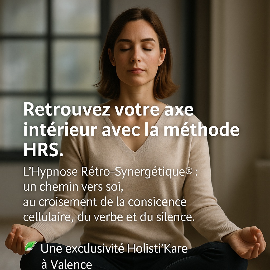 KareCentre's tweet photo. 🧠 Retrouvez votre axe intérieur. La méthode HRS.
L’Hypnose Rétro-Synergétique® : un chemin vers soi,
au croisement de la conscience cellulaire, du verbe et du silence.  Une exclusivité Holisti’Kare à Valence.
📍 https://t.co/O1ltXuW8Fi
#Hypnose #HRS #ThérapieHolistique #BienÊtre https://t.co/SJO5qjcdW8