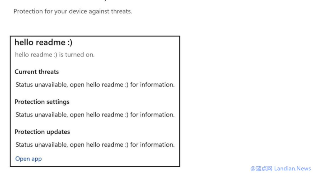 landiantech's tweet photo. 黑客可以在 Windows 10/11 上注册假冒的杀毒软件禁用 Microsoft Defender,然后就可以为所欲为。
化名为 es3n1n 的安全研究人员开发了个名为 #Defendnot 的小工具可以禁用 Defender,显然这个小工具肯定会滥用,目前微软已经将其报告未木马病毒并进行隔离。
查看全文:https://t.co/foa4V02NcF https://t.co/v7wS7Lo3FM