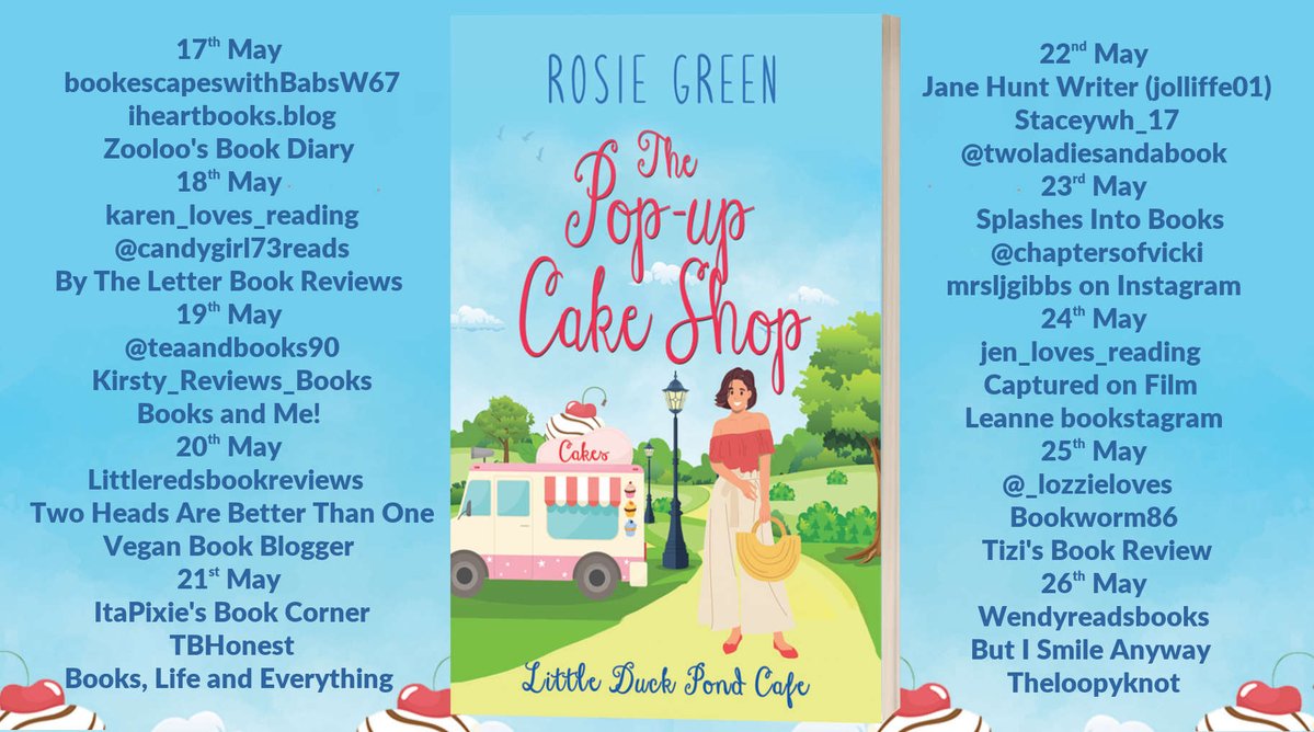 Rosie Green (@rosie_green88) on Twitter photo Just want to say a huge thank you to all you lovely bloggers taking part in the tour for The Pop-Up Cake Shop, organised by the brilliant Rachel <a href="/rararesources/">Rach RandomResources</a>
Your kind reviews give me such a lift and are always so appreciated!
#kindlebooks #kindleunlimited #RomanceReads Just want to say a huge thank you to all you lovely bloggers taking part in the tour for The Pop-Up Cake Shop, organised by the brilliant Rachel <a href="/rararesources/">Rach RandomResources</a>
Your kind reviews give me such a lift and are always so appreciated!
#kindlebooks #kindleunlimited #RomanceReads