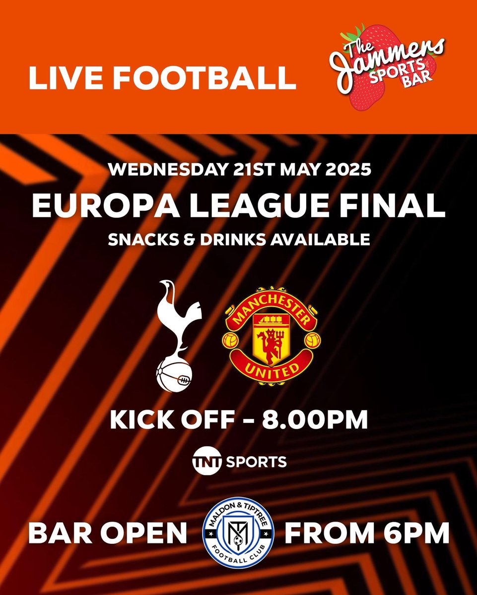 Barrie Drewitt-Barlow (@gaydads) on Twitter photo who is coming over for football on Wednesday! Europe League Final, should be buzzing down at the Jammers bar! A pint and a curry or simply a burger and fries with your mates! Best atmosphere in town! <a href="/MaldonTiptreeFC/">Maldon & Tiptree FC</a> <a href="/officialmtyfc/">Maldon & Tiptree Youth FC</a> @Maldon <a href="/followers/">はうはう</a> <a href="/highlight/">highlight</a> <a href="/ManUnitedMedia/">Man United Media</a> who is coming over for football on Wednesday! Europe League Final, should be buzzing down at the Jammers bar! A pint and a curry or simply a burger and fries with your mates! Best atmosphere in town! <a href="/MaldonTiptreeFC/">Maldon & Tiptree FC</a> <a href="/officialmtyfc/">Maldon & Tiptree Youth FC</a> @Maldon <a href="/followers/">はうはう</a> <a href="/highlight/">highlight</a> <a href="/ManUnitedMedia/">Man United Media</a>