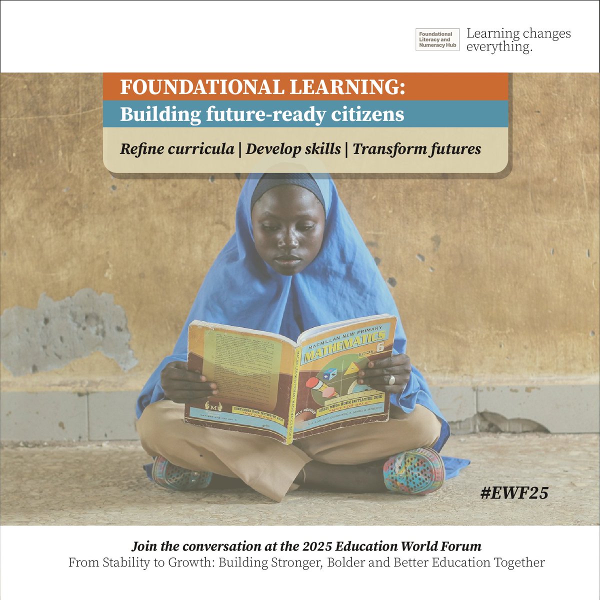 Don't overlook the base! #EWF25 reminds us that robust foundational skills (literacy, numeracy, critical thinking, digital) are ESSENTIAL for future workforce success. Curriculum reform is key. #Foundationallearning