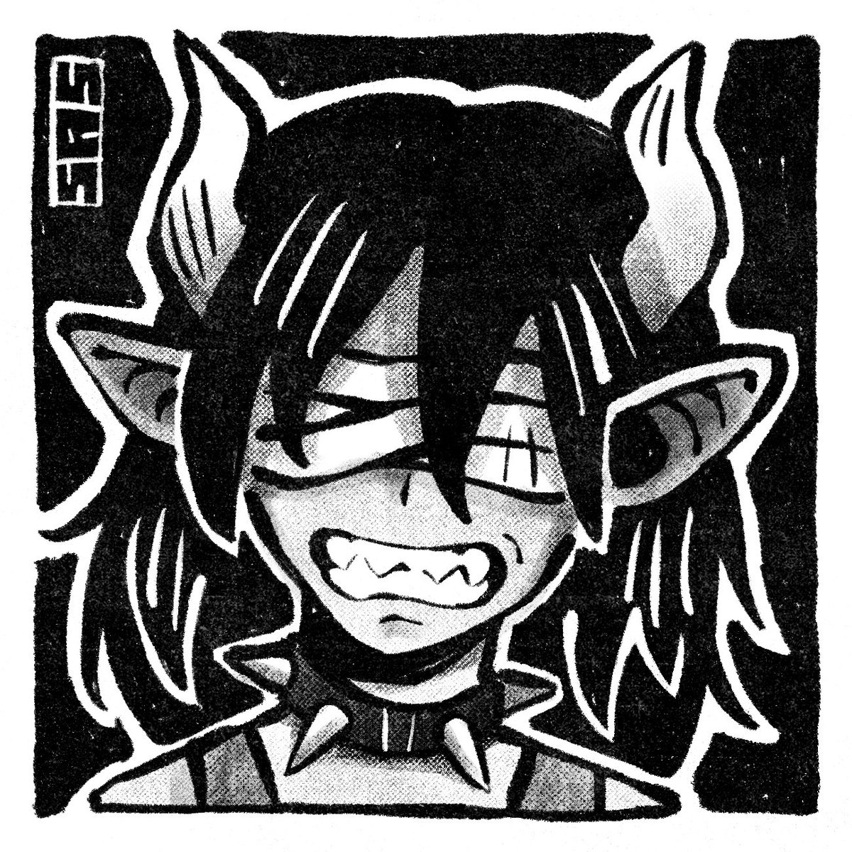 black and white headshot commission are now 10$!! if anyone’s interested theyre open :3