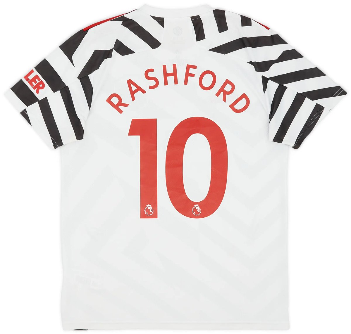 Iconkitz's tweet photo. 🚨Shirt for sale (open to offers)
Manchester United 2020/21 third “zebra” shirt 
Rashford PL name set 
Size: Medium 
Brand new with tags https://t.co/OK9JRQFo9F