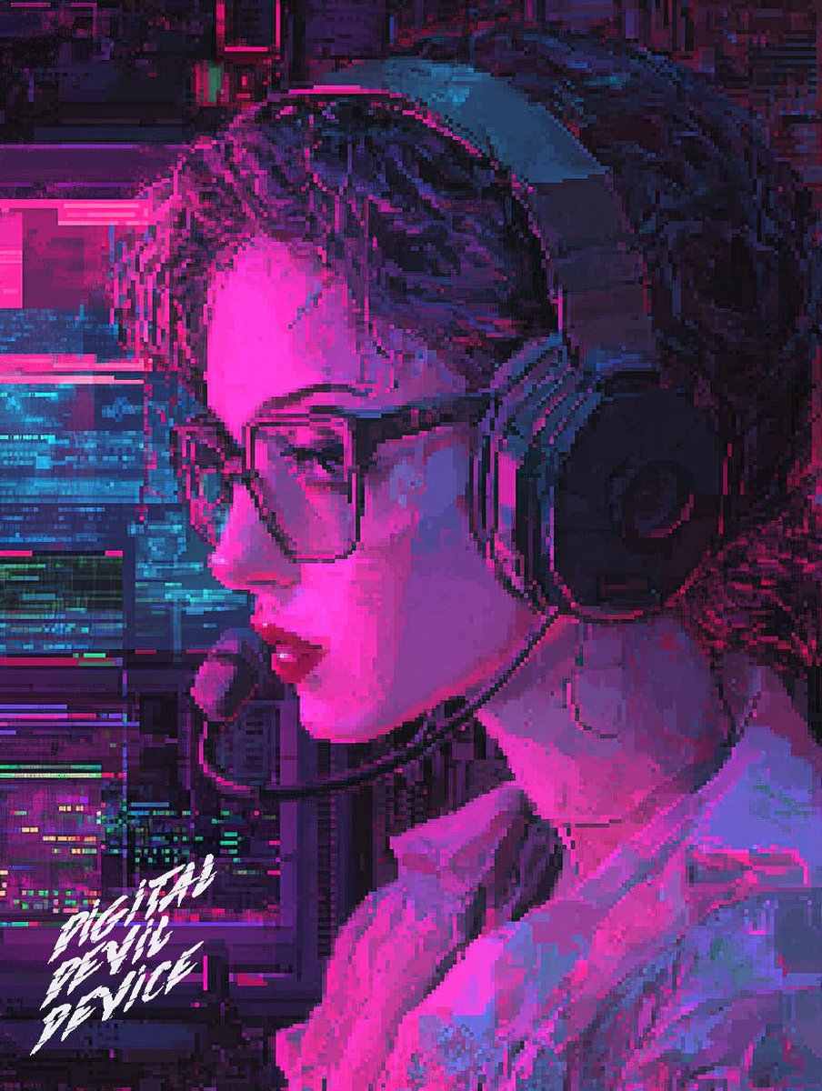 DigitalDevilDev's tweet photo. Operator
#DigitalDevilDevice #digitalart #aiart #scifiart #pixelart #neotokyo #cyberpunk #サイバーパンク #赛博朋克 #사이버펑크 https://t.co/LV6Sjl88Fk