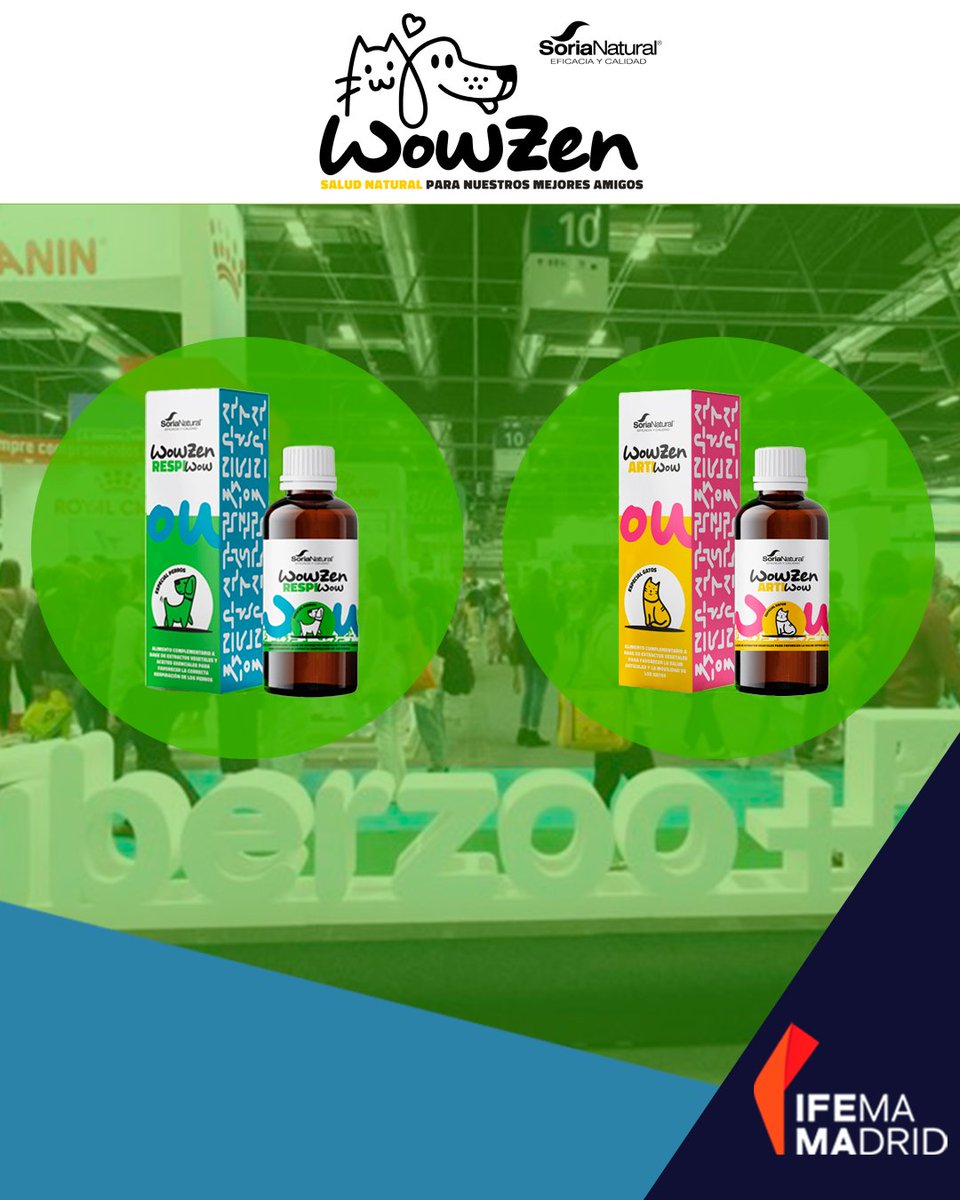 Iberzoo+Propet (@iberzoopropet) on Twitter photo 🌱💚 WowZen, la línea veterinaria de <a href="/SoriaNatural/">Soria Natural</a>, estuvo en #IberzooPropet2025 en <a href="/IFEMA/">IFEMA MADRID</a> MADRID.
Especializada en el cuidado natural de perros y gatos, ofrece productos basados en plantas medicinales para garantizar su bienestar de forma respetuosa con la naturaleza. 🌱💚 WowZen, la línea veterinaria de <a href="/SoriaNatural/">Soria Natural</a>, estuvo en #IberzooPropet2025 en <a href="/IFEMA/">IFEMA MADRID</a> MADRID.
Especializada en el cuidado natural de perros y gatos, ofrece productos basados en plantas medicinales para garantizar su bienestar de forma respetuosa con la naturaleza.