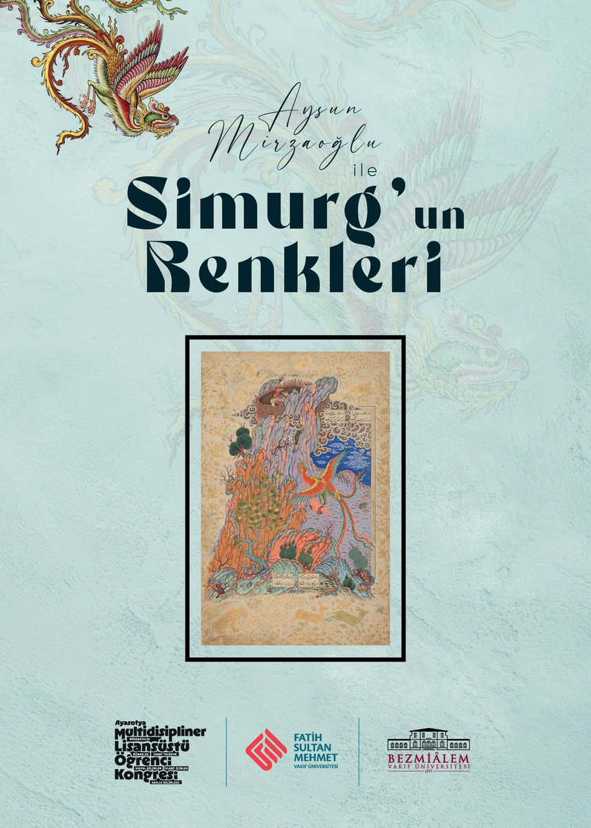 Simurg’un Renkleri Workshop’u!

📍 Yer: FSMVÜ Ayasofya Yerleşkesi
📅 20 Mayıs 2025

Fatih Sultan Mehmet Vakıf Üniversitesi &amp; Bezmialem Vakıf Üniversitesi iş birliğiyle!  
🔹 Katılım sınırlı, kaçırmayın!  

#Simurg #Minyatür #Workshop  

<a href="/fsmvu/">Fatih Sultan Mehmet Vakıf Üniversitesi</a> <a href="/bezmialem/">Bezmiâlem Vakıf Üniversitesi</a> <a href="/ismnakkashane/">FSMVÜ İSM NAKKAŞHANE</a> <a href="/betulbil/">betül bilgin</a>